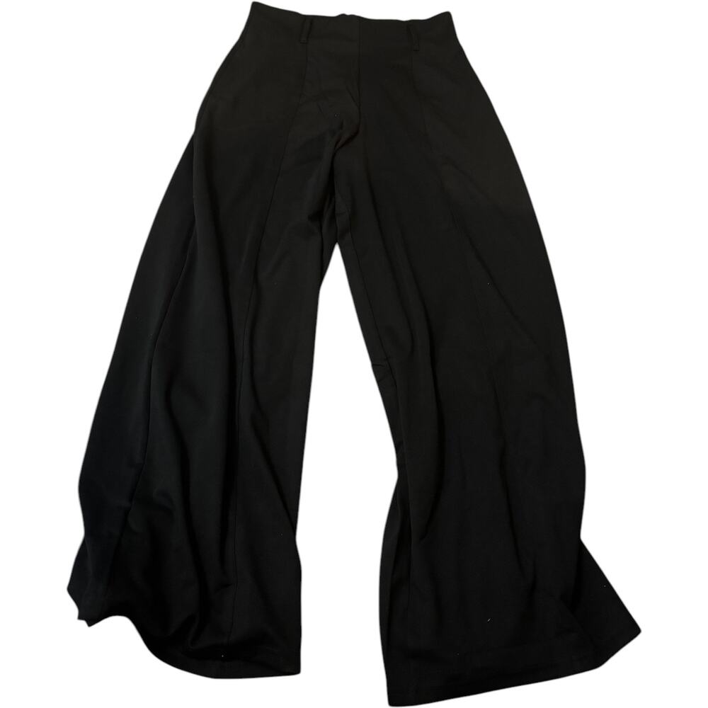 Last Exit Women's Size 2X Black With Belt Wide Leg Pants, Ultra High Rise NWT